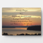 Serenity Prayer Orange Seascape Sunset Fotoplatte (Vorderseite)