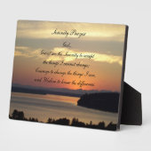 Serenity Prayer Orange Seascape Sunset Fotoplatte (Seite)