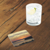 Serenity Prayer Orange Seascape Sunset Getränkeuntersetzer