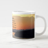 Serenity Prayer Orange Seascape Sunset Jumbo-Tasse (Rechts)