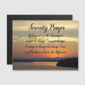 Serenity Prayer Orange Seascape Sunset Magnet (Vorne/Hinten)