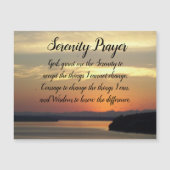 Serenity Prayer Orange Seascape Sunset Magnet (Vorderseite)