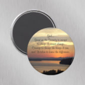 Serenity Prayer Orange Seascape Sunset Magnet