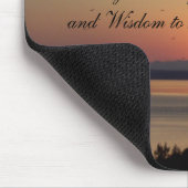 Serenity Prayer Orange Seascape Sunset Mousepad (Ecke)