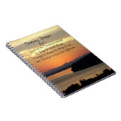 Serenity Prayer Orange Seascape Sunset Notizblock (Rechte Seite)