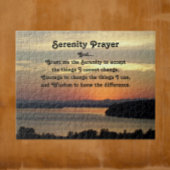 Serenity Prayer Orange Seascape Sunset Puzzle