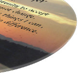 Serenity Prayer Orange Seascape Sunset Schneidebrett (Ecke)