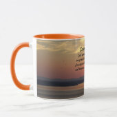 Serenity Prayer Orange Seascape Sunset Tasse (Links)