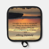 Serenity Prayer Orange Seascape Sunset Topflappen (Vorderseite)