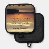 Serenity Prayer Orange Seascape Sunset Topflappen (Vorderseite/Rückseite)