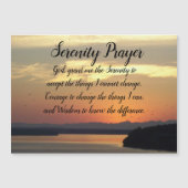 Serenity Prayer Orange Sunset Foto Magnetkarte (Vorderseite)