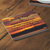 Serenity Prayer Orange Sunset Getränkeuntersetzer