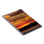 Serenity Prayer Orange Sunset Photo Notebook Notizblock (Rechte Seite)