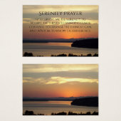 Serenity Prayer Orange Sunset Visitenkarte (Vorne & Hinten)