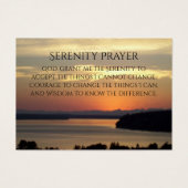 Serenity Prayer Orange Sunset Visitenkarte (Vorderseite)