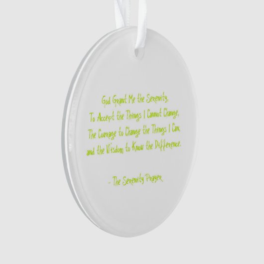 Serenity Prayer Ornament (Vorderseite)