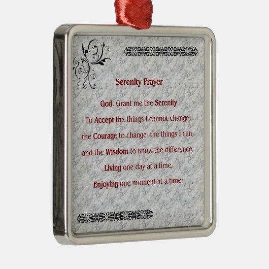 Serenity Prayer Ornament (Rechts)