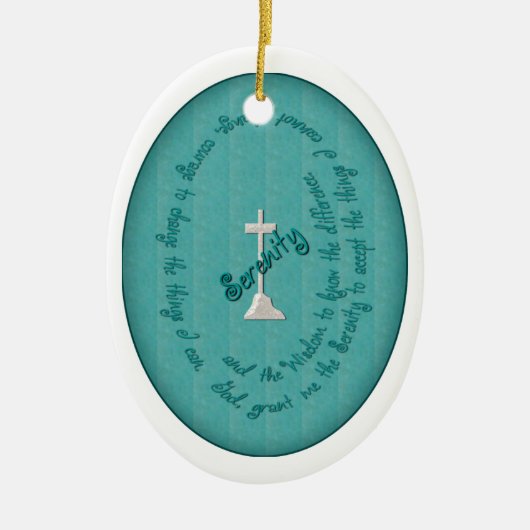 Serenity Prayer Oval Ornament (Vorne)