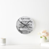 Serenity Prayer Peony Runde Wanduhr (Zuhause)