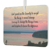 Serenity Prayer Pink Seascape Sunset Autolufterfrischer (Links)