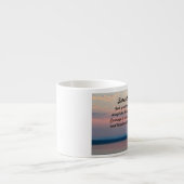 Serenity Prayer Pink Seascape Sunset Espressotasse (Vorderseite)