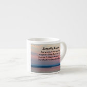 Serenity Prayer Pink Seascape Sunset Espressotasse (Vorderseite Rechts)