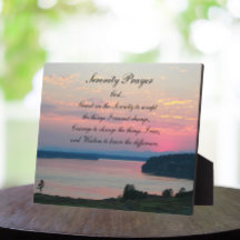Serenity Prayer Pink Seascape Sunset Foto