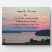 Serenity Prayer Pink Seascape Sunset Foto Fotoplatte (Vorderseite)