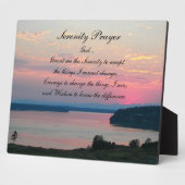 Serenity Prayer Pink Seascape Sunset Foto Fotoplatte (Seite)