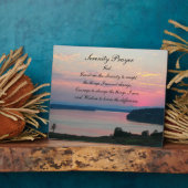 Serenity Prayer Pink Seascape Sunset Foto Fotoplatte (Seite)