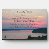 Serenity Prayer Pink Seascape Sunset Fotoplatte (Vorderseite)