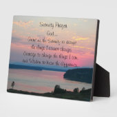 Serenity Prayer Pink Seascape Sunset Fotoplatte (Seite)