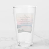 Serenity Prayer Pink Seascape Sunset Glas (Rückseite)