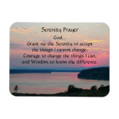 Serenity Prayer Pink Seascape Sunset Magnet (Horizontal)