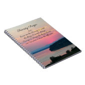 Serenity Prayer Pink Seascape Sunset Photo Notizblock (Rechte Seite)