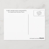 Serenity Prayer Pink Seascape Sunset Postkarte (Rückseite)