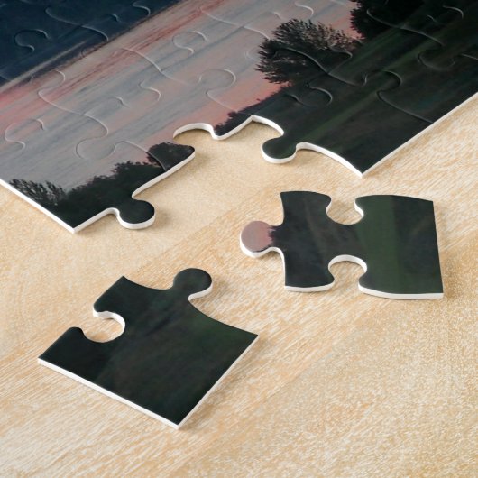 Serenity Prayer Pink Seascape Sunset Puzzle (Seite)