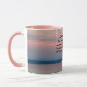 Serenity Prayer Pink Seascape Sunset Tasse (Links)