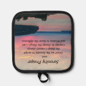 Serenity Prayer Pink Seascape Sunset Topflappen (Vorderseite)