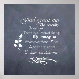 Serenity Prayer Plakatbild - Retro Poster