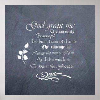 Serenity Prayer Plakatbild - Retro Poster