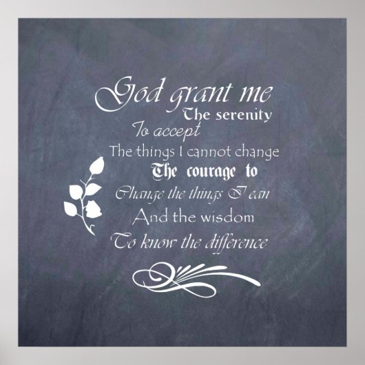 Serenity Prayer Plakatbild - Retro Poster (Vorne)