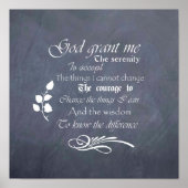 Serenity Prayer Plakatbild - Retro Poster (Vorne)