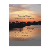 SERENITY PRAYER POSTCARD