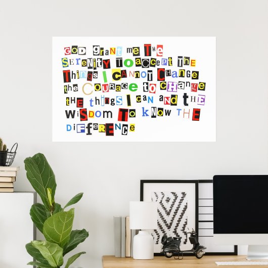 Serenity Prayer Poster (Heimbüro)