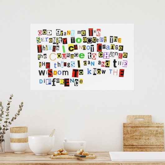 Serenity Prayer Poster (Küche)