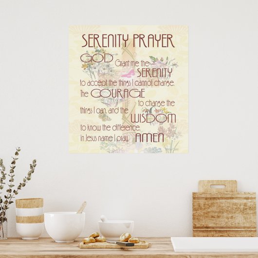 Serenity Prayer Poster (Küche)