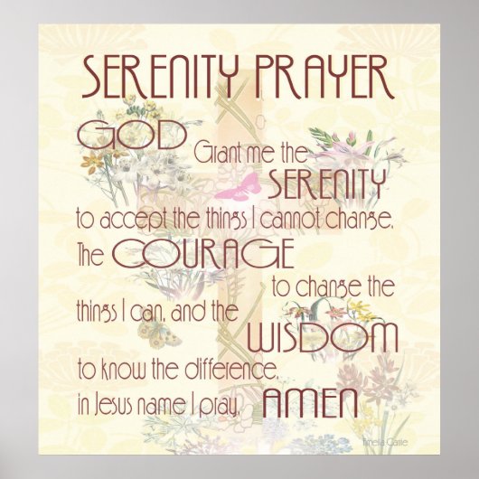 Serenity Prayer Poster (Vorne)
