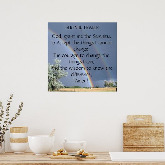 Serenity Prayer Poster (Küche)