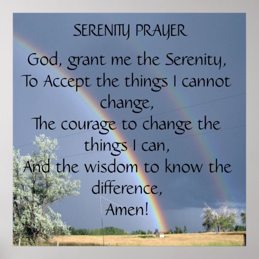 Serenity Prayer Poster (Vorne)